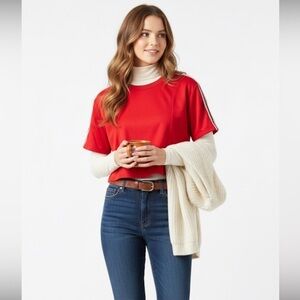 TNA Cropped Football T-Shirt